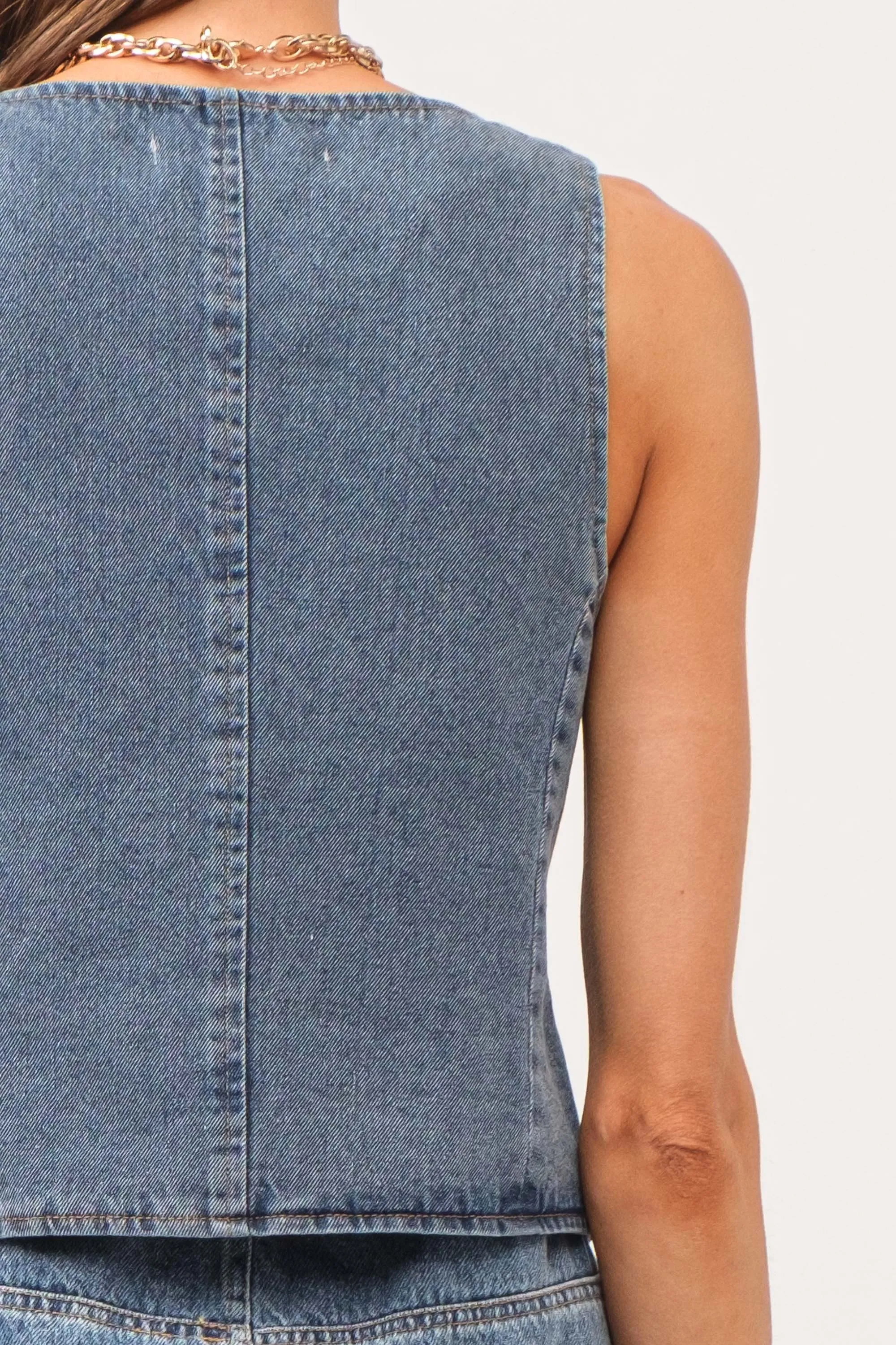 Winona Denim Vest - Blue