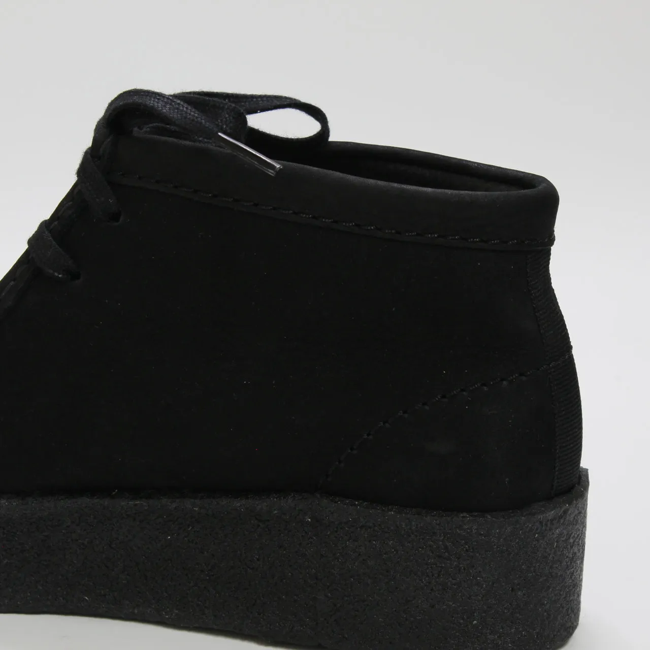 Womens Clarks Originals Wallabee Cup Boots Black Nubuck