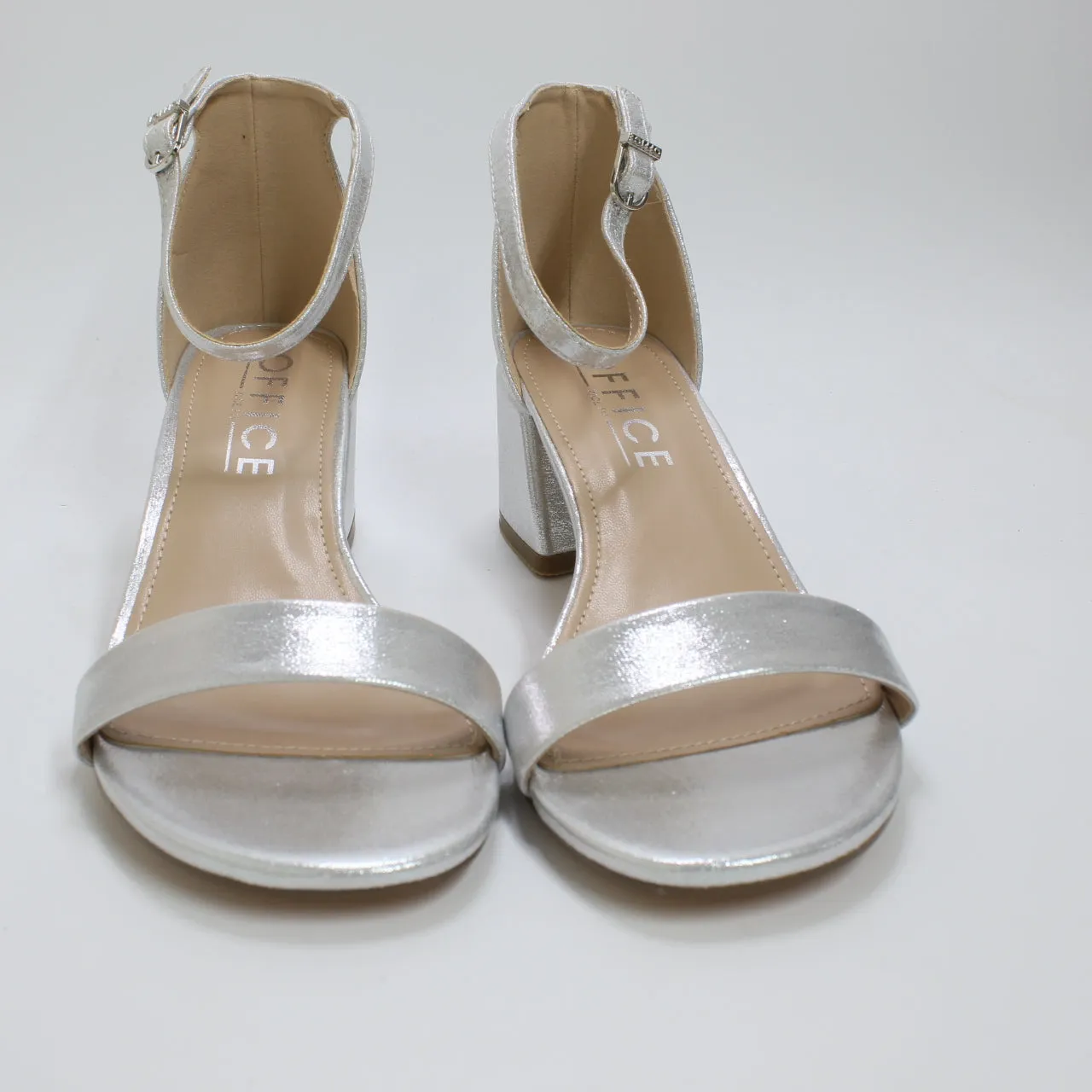 Womens Office Wide Fit: My Way Two Part Sandals Silver